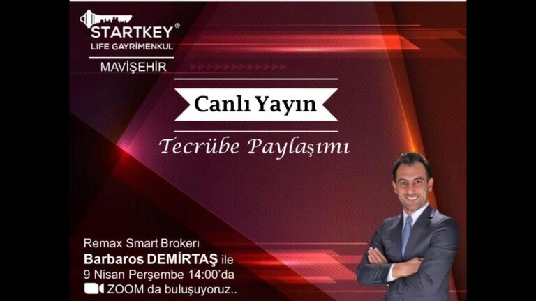 Startkey Life gayrimenkul sohbetleri konuğumuz, Remax Smart Brokerı Barbaros Demirtaş’tı – 2.bölüm